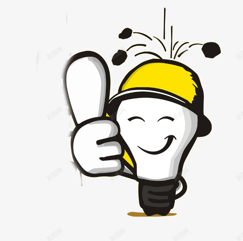 卡通手绘png免抠素材_88icon https://88icon.com 大拇指 权利 灯泡 赞美