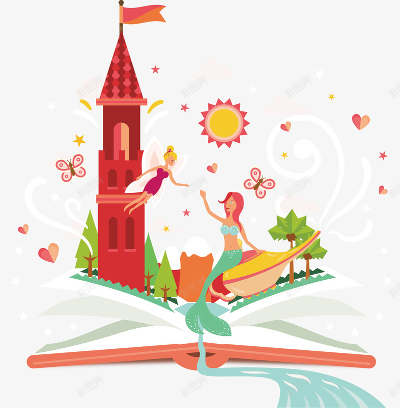 读书宣传海报矢量图ai免抠素材_88icon https://88icon.com 世界 书本 无限 朗读 畅想 自然 矢量图