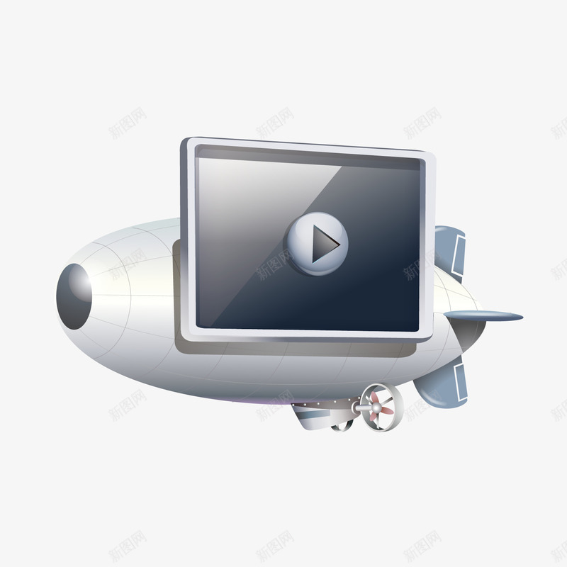 高科技风格立体矢量图ai免抠素材_88icon https://88icon.com IT 未来 科技 立方体 网络 飞船 矢量图