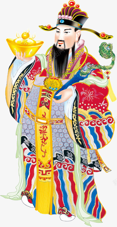 古典送财神爷png免抠素材_88icon https://88icon.com 喜庆 春节 节日 财神