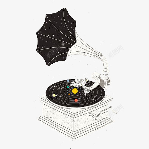 古典唱片机png免抠素材_88icon https://88icon.com 古典 唱片机 星球 星系