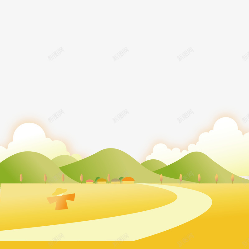 山村小路png免抠素材_88icon https://88icon.com png下载 小路 山村 海报元素 装饰 装饰素材