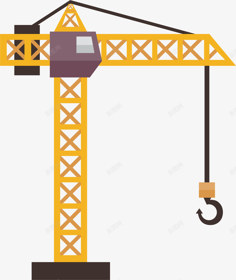 卡通起吊车png免抠素材_88icon https://88icon.com 卡通有趣 小清新 矢量图案 简约装饰 起吊车 黄色底纹