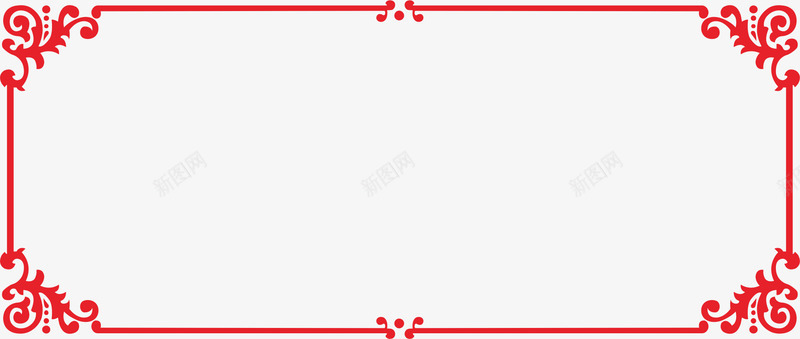 古典花纹边框红色花纹中国风png免抠素材_88icon https://88icon.com 中国风 古代纹饰 古典 红色 花纹 边框