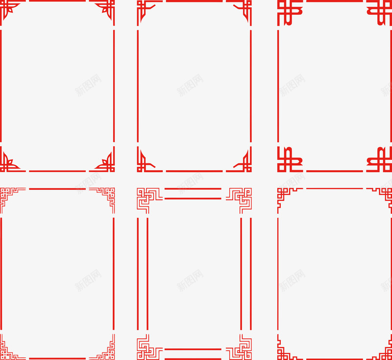 古典边框矢量图ai免抠素材_88icon https://88icon.com 传统 古典 文化 边框 矢量图