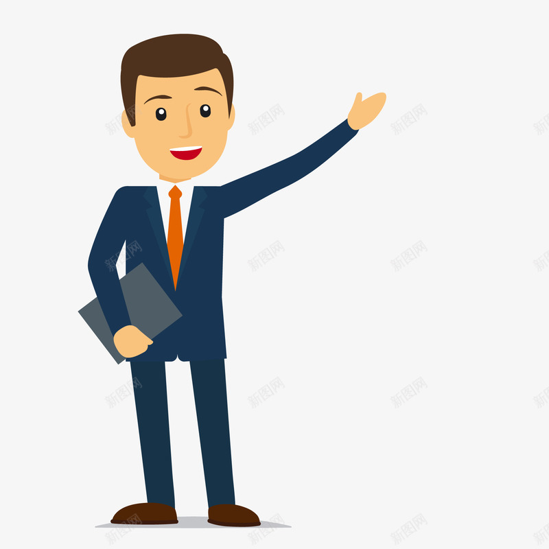 卡通演讲的商务人士矢量图ai免抠素材_88icon https://88icon.com 人物设计 卡通 商业 商务人士 演讲 矢量图