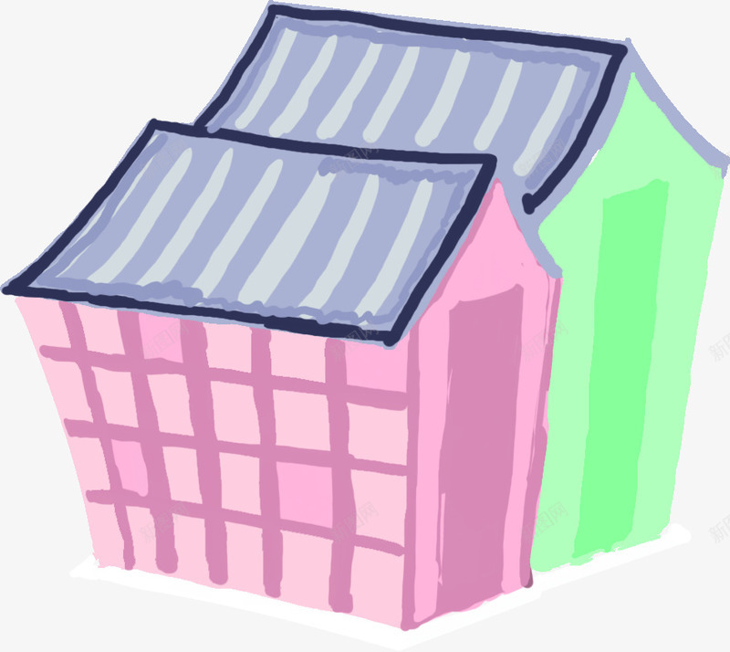创意卡通水彩楼房png免抠素材_88icon https://88icon.com 创意 卡通 楼房 水彩