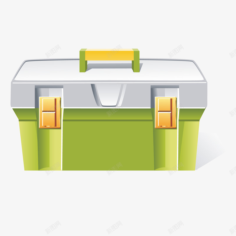 绿色的工具箱矢量图ai免抠素材_88icon https://88icon.com 卡通 安装 工具箱设计 盒子设计 维修 绿色 矢量图