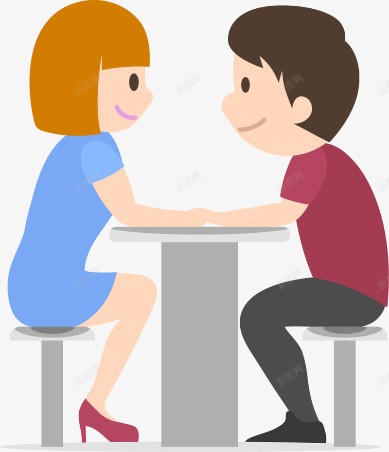 插画风坐着的情侣png免抠素材_88icon https://88icon.com 久坐 坐着的情侣 对视 开心 插画风 爱情 面对面坐着 面对面情侣