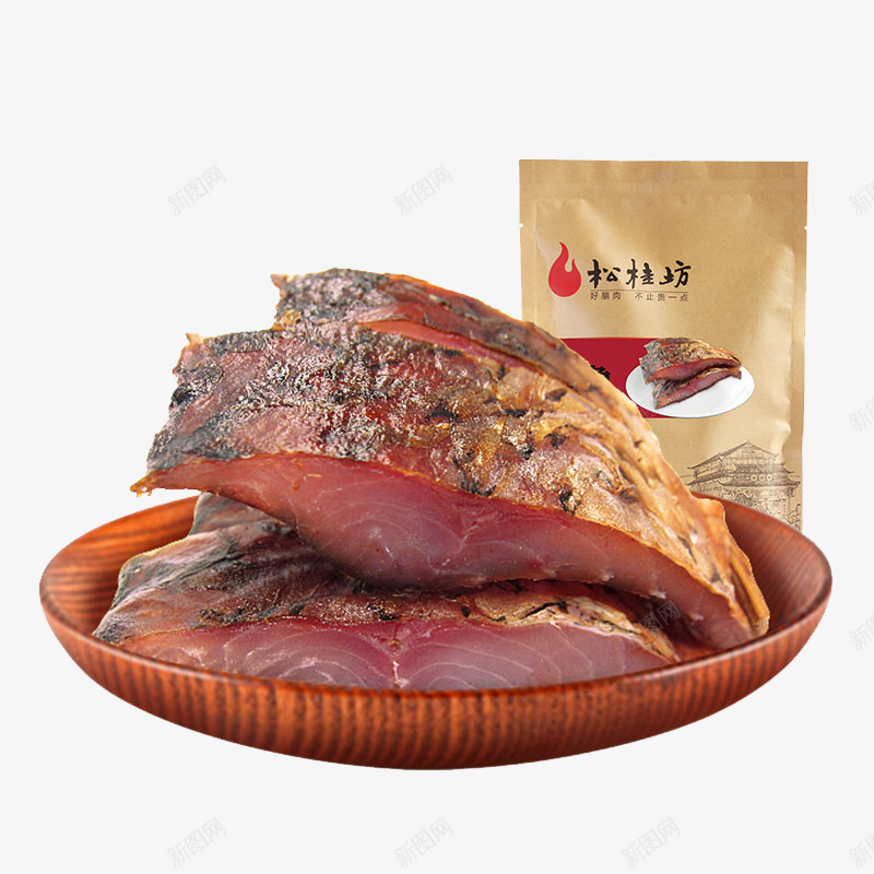松桂坊腊鱼熏鱼png免抠素材_88icon https://88icon.com 产品实物 农家自制 湘西美食 腌制