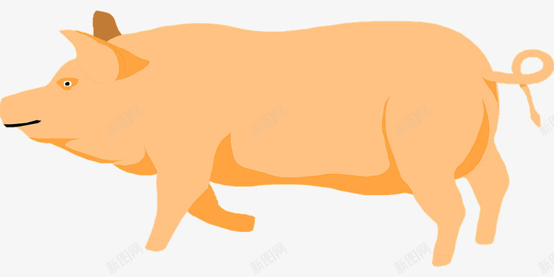 黄色奔跑的猪png免抠素材_88icon https://88icon.com 凶猛 奔跑 猪 黄色