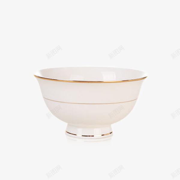 陶瓷汤碗面碗黄金镶边汤碗金边png免抠素材_88icon https://88icon.com 产品实物 排骨碗 白色碗 米饭碗 骨瓷高足碗