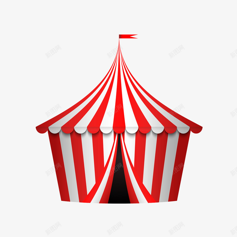条纹帐篷png免抠素材_88icon https://88icon.com 帐篷 表演 马戏团