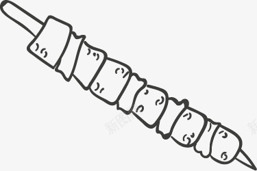 手绘肉串png免抠素材_88icon https://88icon.com 平面设计 手画图 手画的 手绘 材料 肉串 食品