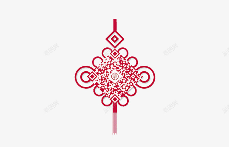 中国结二维码png免抠素材_88icon https://88icon.com 中国结 二维码 平面 艺术 设计