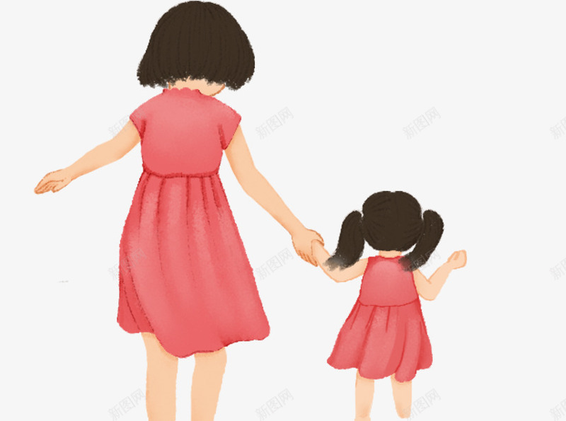 手绘水彩卡通插图母亲节母子装妈png免抠素材_88icon https://88icon.com 卡通插图 妈妈 妈妈教小孩走路 小女孩 手绘 手绘水彩卡通插图母亲节母子装妈妈与小女孩牵手背影免费下载 母亲节 母子装 水彩 牵手 背影