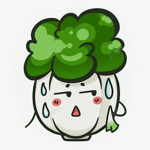 卡通大白菜擦汗png免抠素材_88icon https://88icon.com 卡通 卡通大白菜 大白菜 擦汗 汗颜 白菜 蔬菜 表情 表情包 青菜