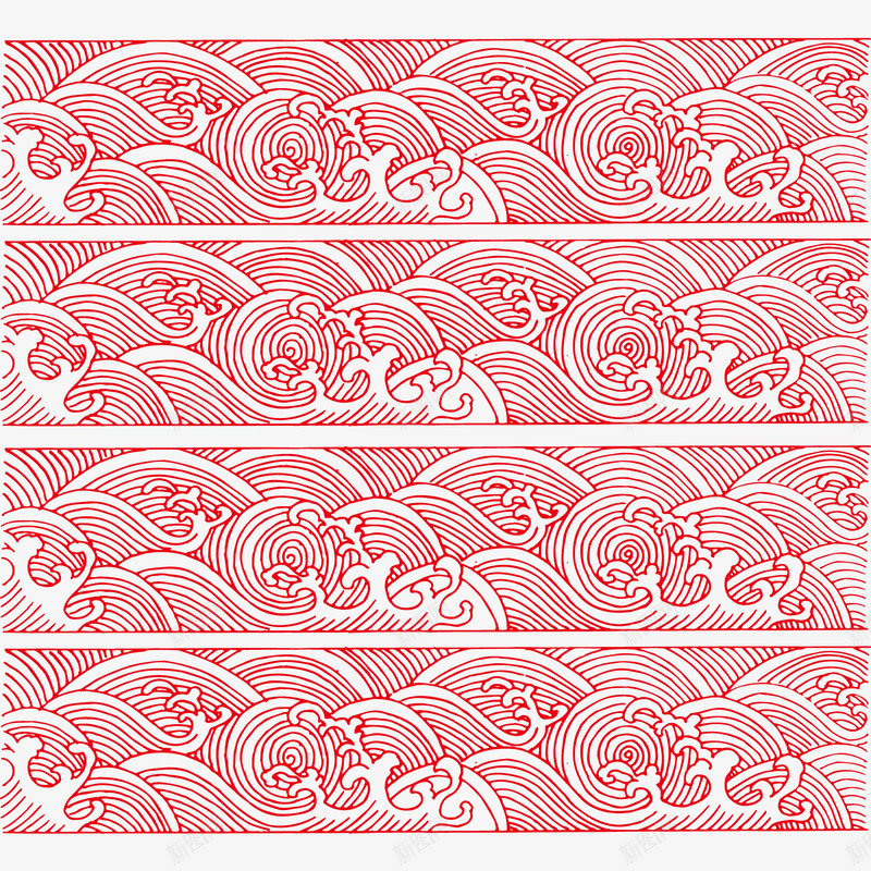 红色中国风花边png免抠素材_88icon https://88icon.com 中国元素 中国风 云 云朵 古典 古典花边 吉祥图案 底纹 新年 神云 祥云 祥云图案 花纹 花边