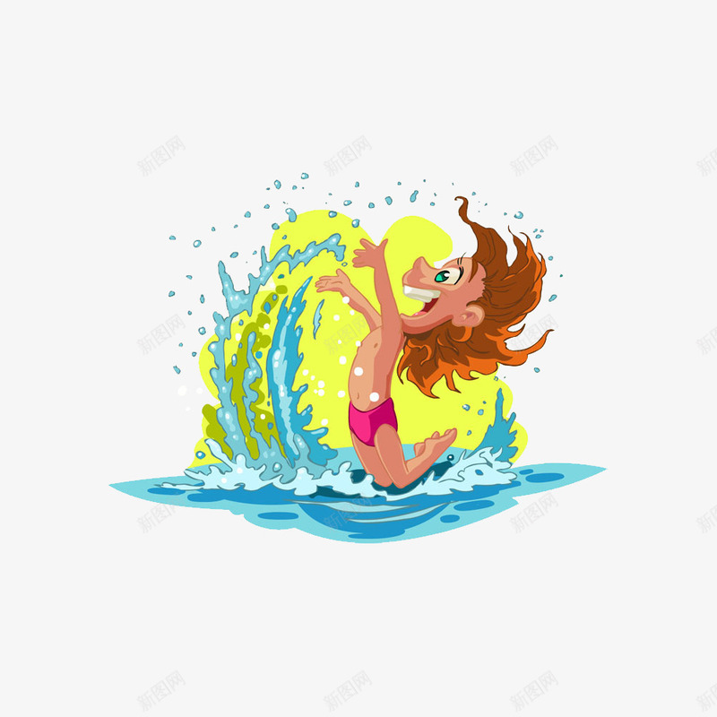 开心男孩沙滩玩水图png免抠素材_88icon https://88icon.com PNG 卡通 度假 开心 海边 玩水 男孩