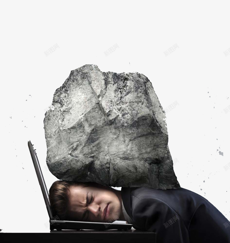 头痛的人png免抠素材_88icon https://88icon.com 先生 受不了 头痛 头痛的人 电脑 痛苦 皱眉 石头 难受