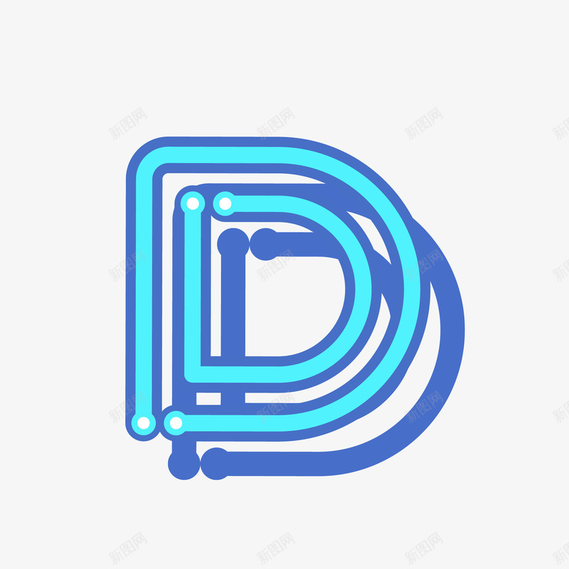 蓝色阴影霓虹灯字母D矢量图eps免抠素材_88icon https://88icon.com 可爱 可爱字母D 字母D 蓝色 蓝色的 阴影 霓虹灯 霓虹灯效果 矢量图