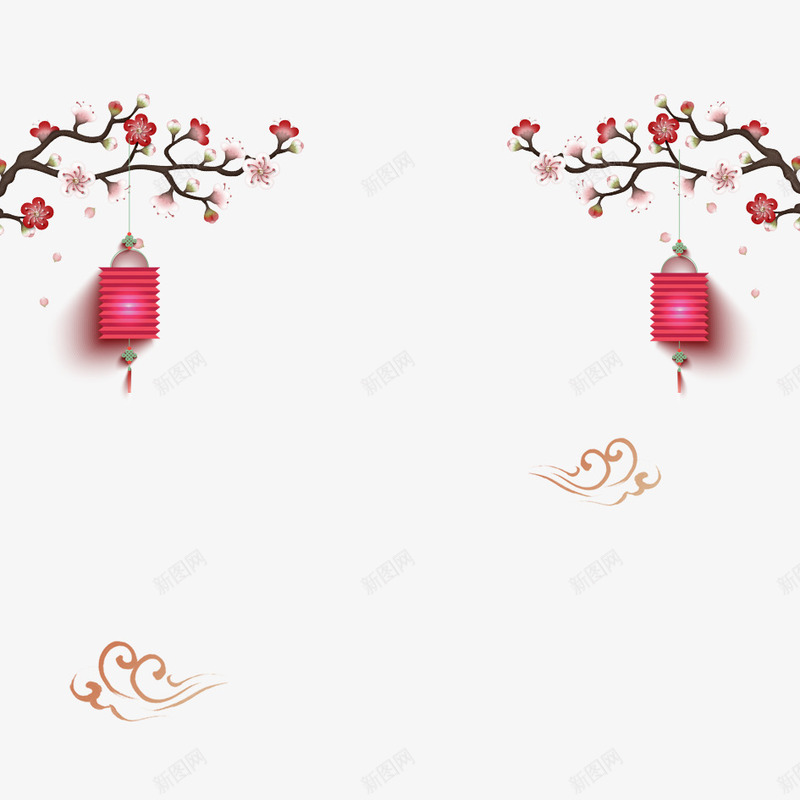 春节png免抠素材_88icon https://88icon.com 2018年 2018年狗年 喜庆 团聚 春节 梅花 灯笼 狗年 狗年大吉 祝福 祥云 装饰