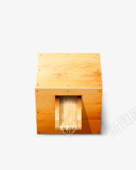 木盒子png免抠素材_88icon https://88icon.com 木盒子 木质 模型 立体 箱子