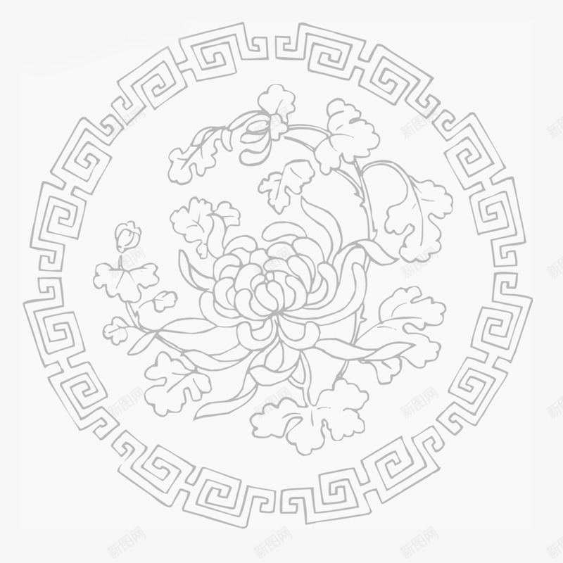 中国风圆形菊花纹理png免抠素材_88icon https://88icon.com 中国风 中国风纹理素材 古风 圆形 底纹 纹理 线条 线稿 菊花 菊花PNG图片 菊花图案 菊花纹理图 菊花线稿
