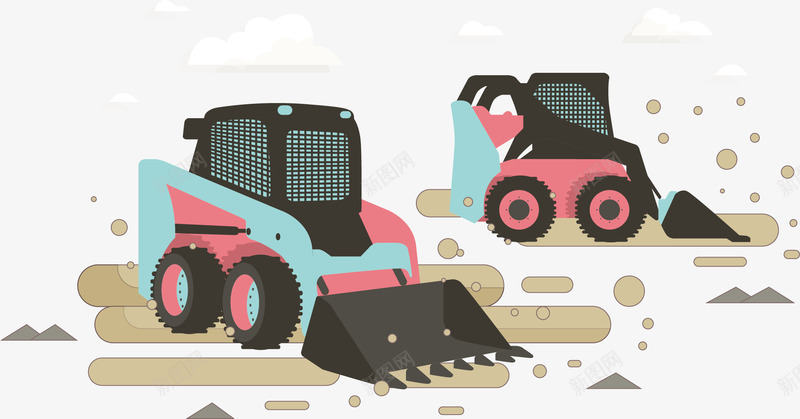 推土机png免抠素材_88icon https://88icon.com 工程车辆 推土机 清理道路 玩具车 铲雪 铲雪车