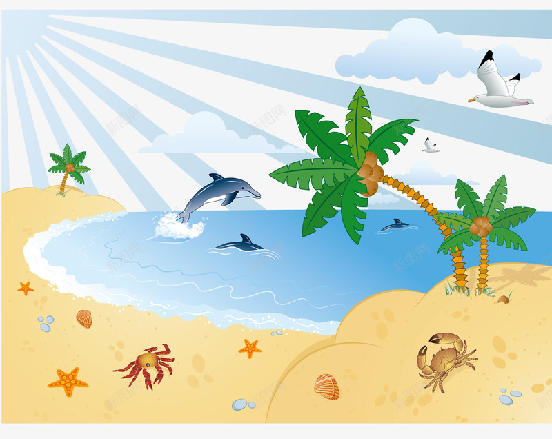 迷人的海边风光png免抠素材_88icon https://88icon.com 椰子树 沙滩免费png下载 沙滩美景 沙滩美景矢量图 海边 迷人的海边风光
