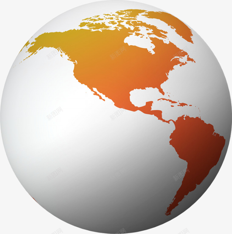 橘色地球球体png免抠素材_88icon https://88icon.com 世界 地图 橘色地球 气球