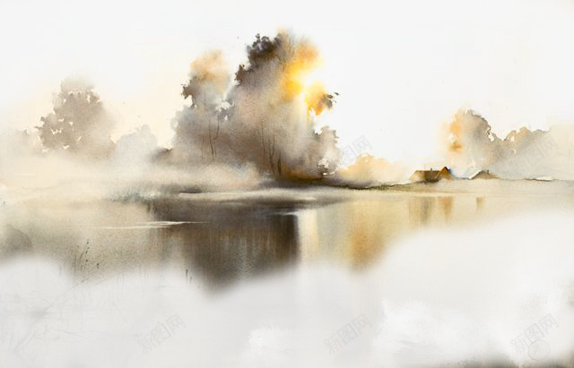 唯美古风山水画png免抠素材_88icon https://88icon.com 古代风 古风水彩 古风物件 山水画壁纸 彩色水墨画 文人墨客 水墨山水画 水彩画 湖面 落花流水 诗情画意 风景