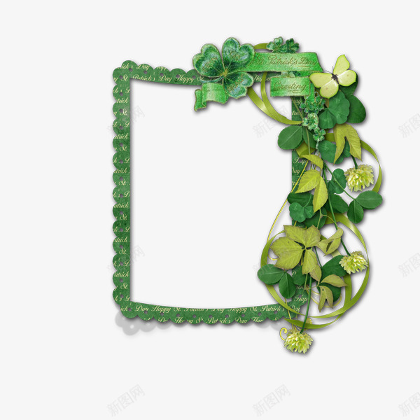 绿色花边相框边框png免抠素材_88icon https://88icon.com png 相框 绿色 花边 装饰 边框