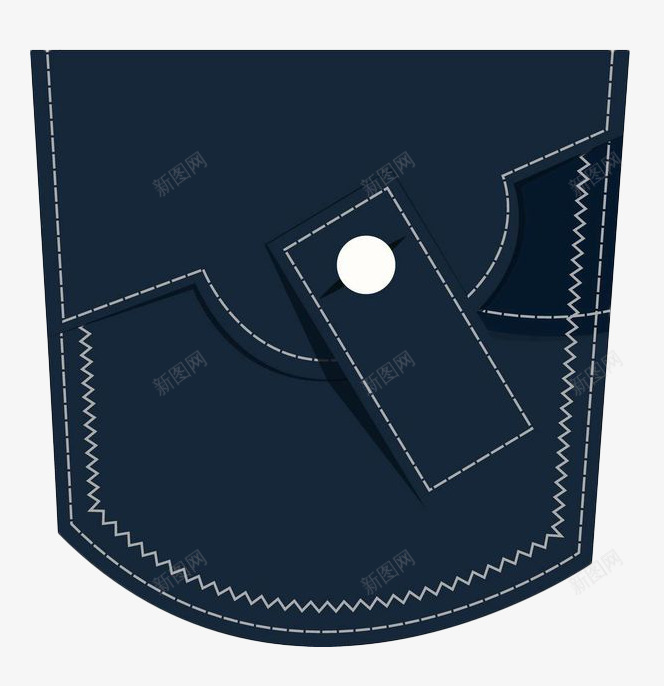 扁平化手绘蓝色牛仔口袋png免抠素材_88icon https://88icon.com 口袋 扁平化 服装配件 牛仔布 牛仔裤口袋 蓝色手绘 袋子 车线口袋 铆钉
