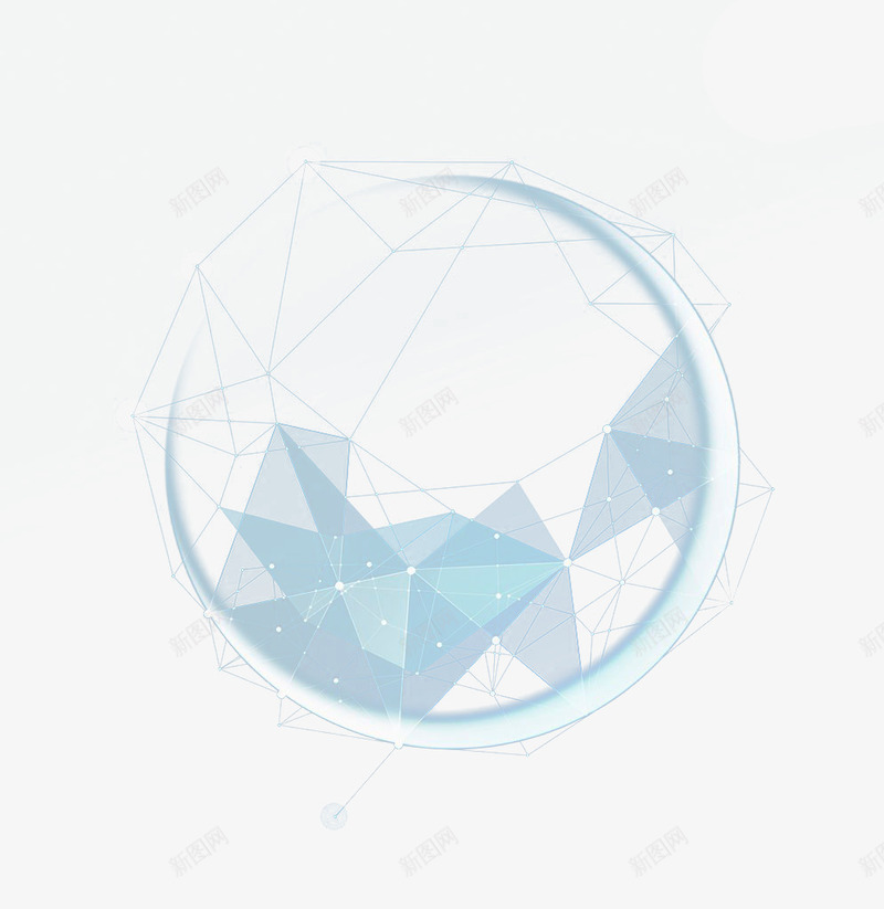蓝色几何特效圆png免抠素材_88icon https://88icon.com 光圈 光环 几何 发光 发光环 炫光元素 特效 科技 蓝色