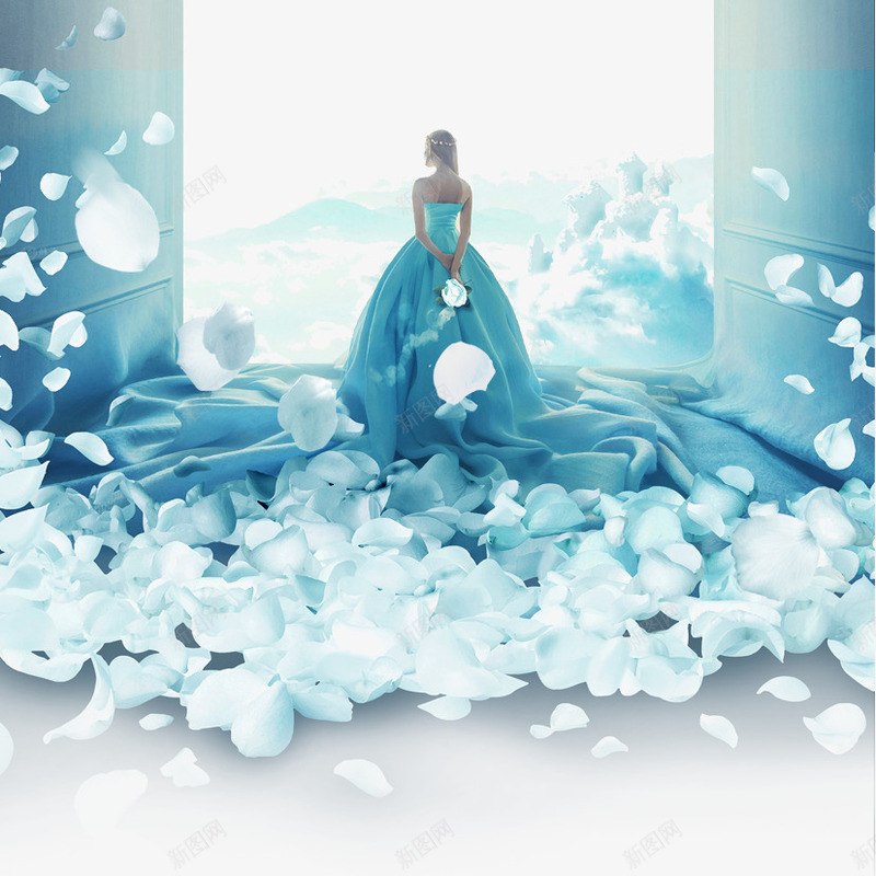 美丽婚纱png免抠素材_88icon https://88icon.com 婚妙 美女 美景 花瓣