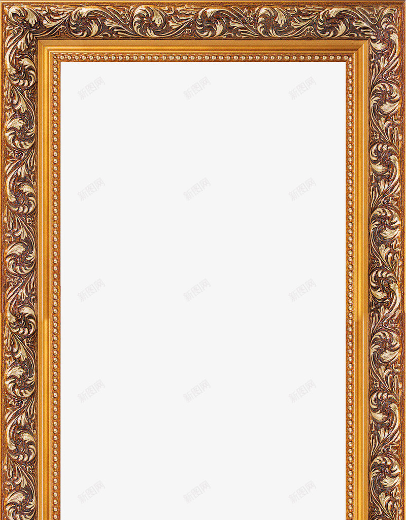 金色花纹边框相框png免抠素材_88icon https://88icon.com 花纹 边框 金色
