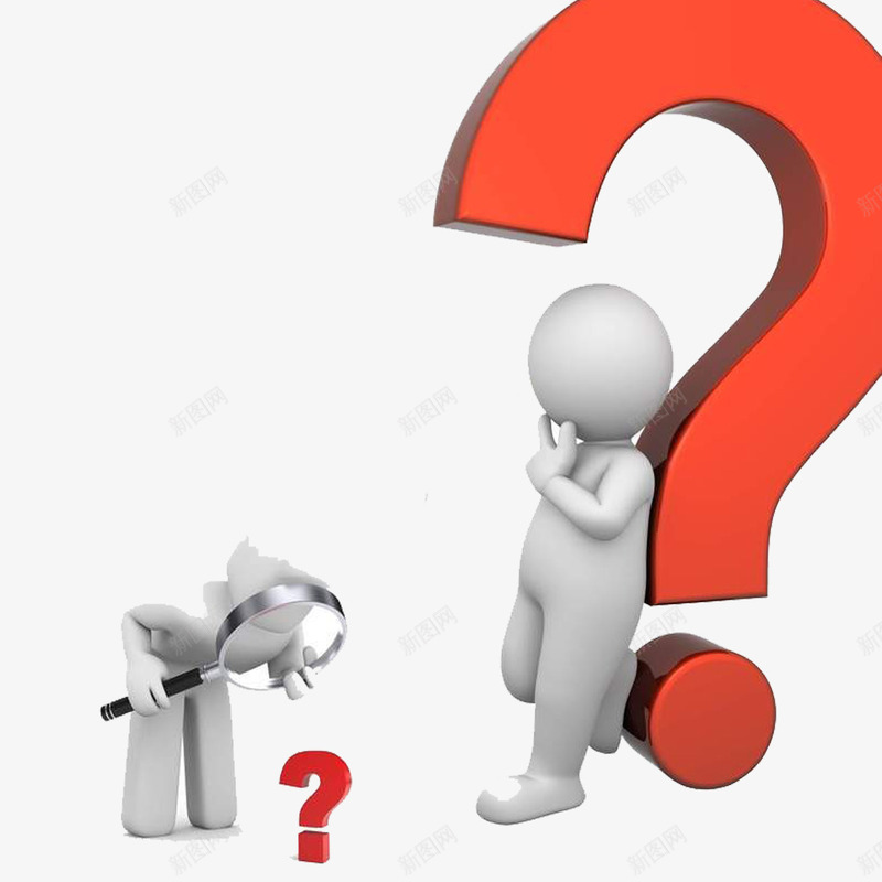 问号立体红色小人商务会计psd免抠素材_88icon https://88icon.com 商务会计 小人 立体 红色 问号