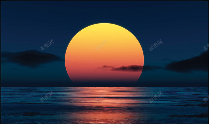 中秋节蓝天月亮海面png免抠素材_88icon https://88icon.com 中秋节 月亮 海面 红月 蓝天