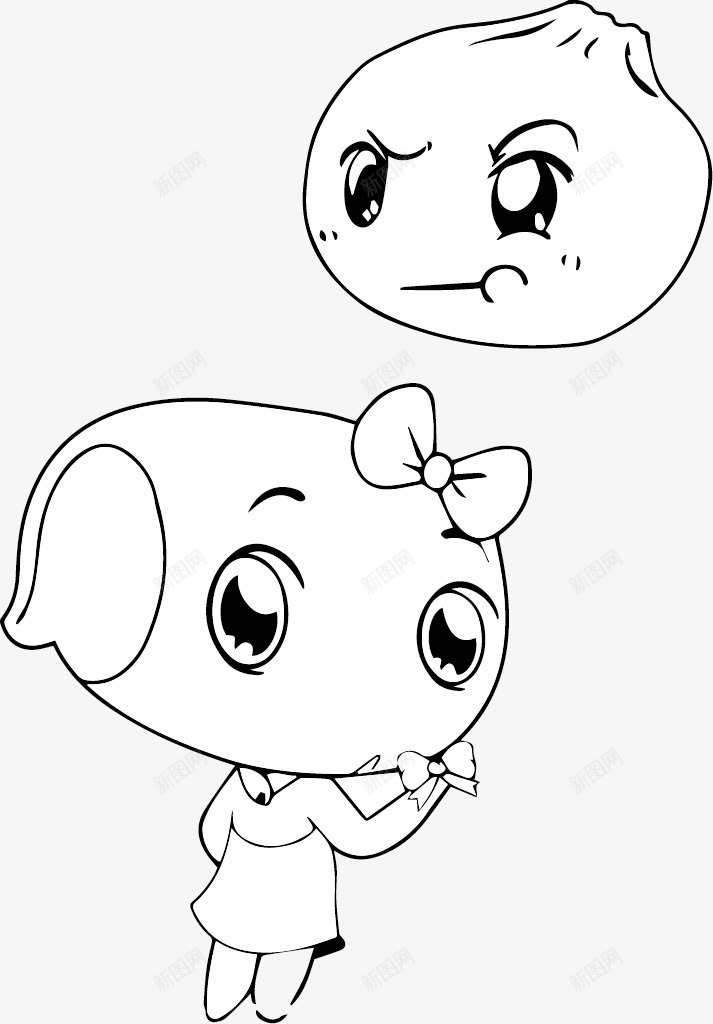 两只小包子矢量图eps免抠素材_88icon https://88icon.com 可爱无敌 好吃 寿包 小包子 想咬一口 狗不理包子 矢量图 萌萌哒 蝴蝶结