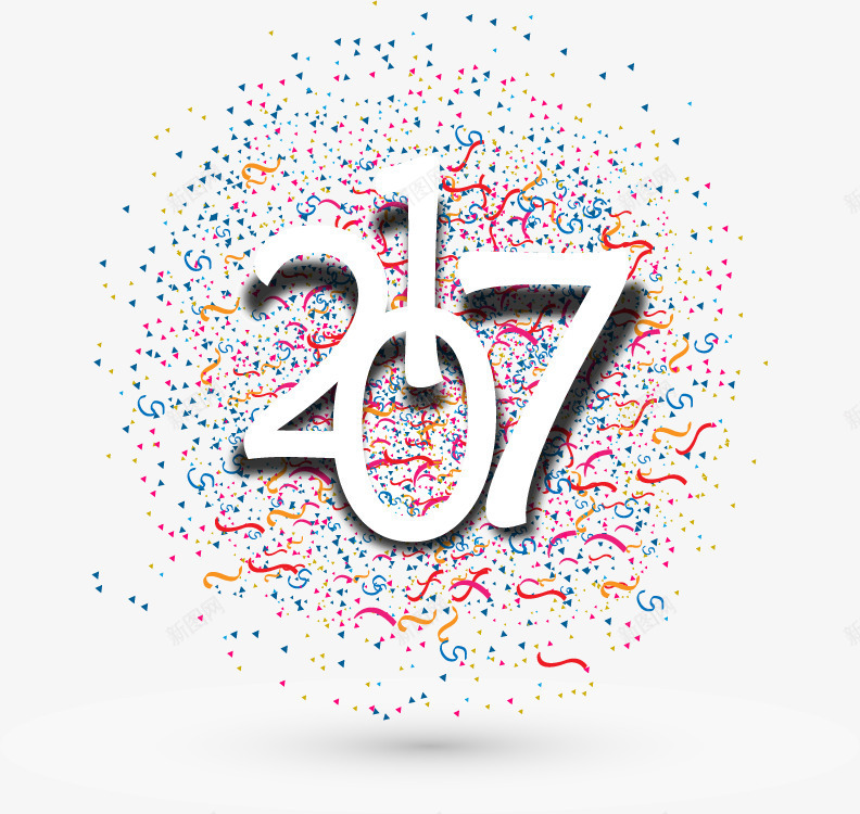 绚丽彩带背景2017png免抠素材_88icon https://88icon.com 免扣png 免费png 漂浮彩带 立体2017 节日彩带