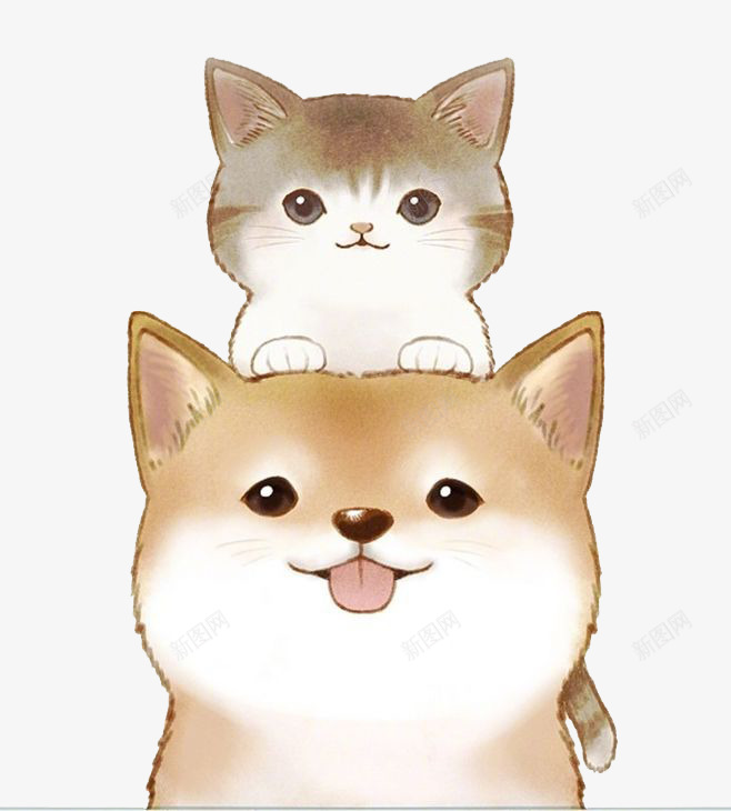卡通小狗png免抠素材_88icon https://88icon.com 单身狗 卡通 可爱 小狗 手绘 水彩 猫咪 装饰