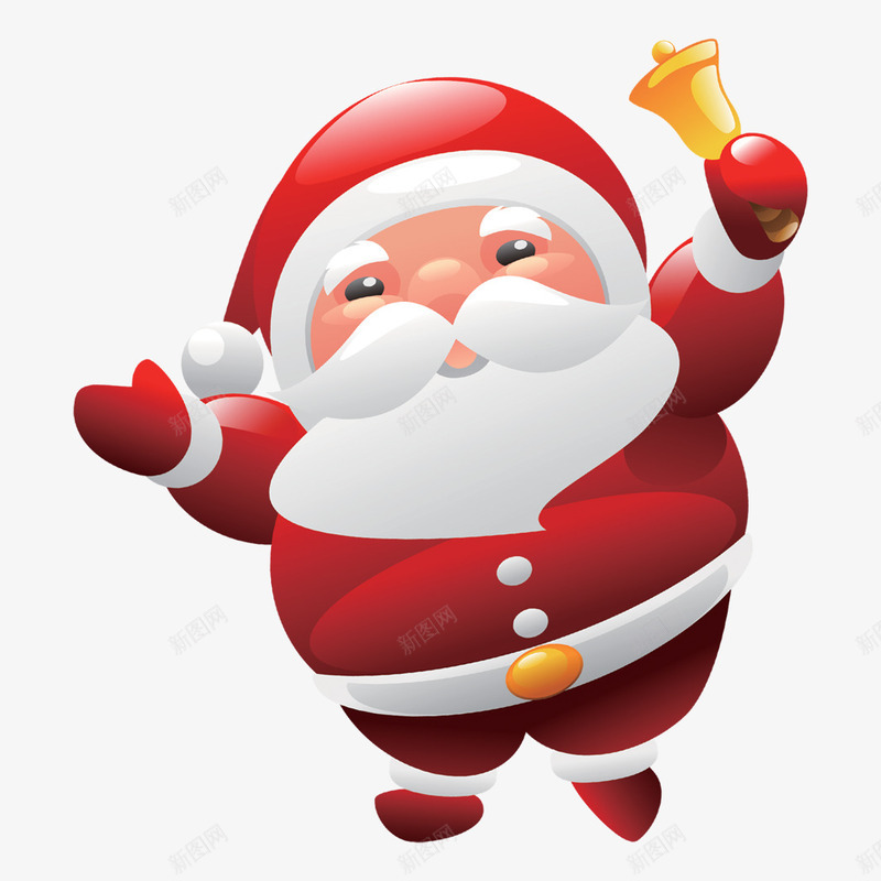 圣诞老人png免抠素材_88icon https://88icon.com 卡通圣诞老人 拿铃铛的圣诞老人 白胡子圣诞老人 红衣服的圣诞老人
