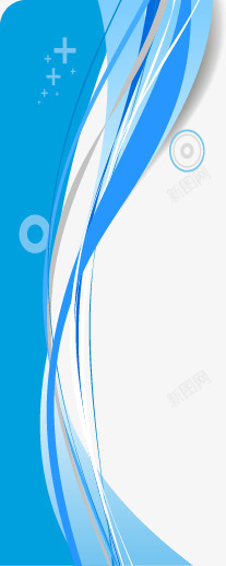 蓝色科技曲线名片底纹矢量图素材