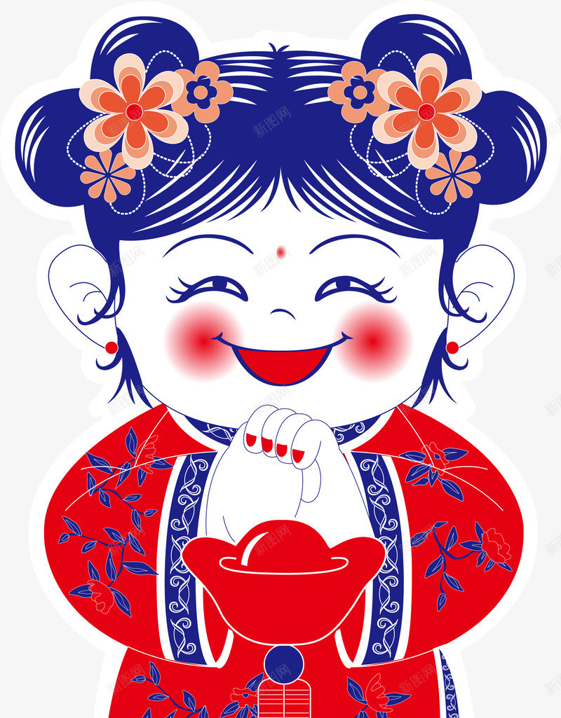 中国风手绘拜年小女孩png免抠素材_88icon https://88icon.com 中国风 卡通拜年 手绘中国风拜年 手绘女孩拜年 拜年 拜年小女孩 拜年装饰 新年 新年拜年 过新年 金元宝