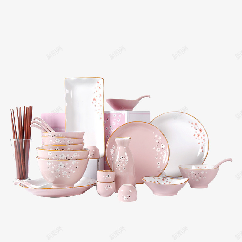 碎花系列套碗png免抠素材_88icon https://88icon.com 套碗 小清新套碗 小碎花系列套碗 日系套碗 粉色系套碗 餐饮用品
