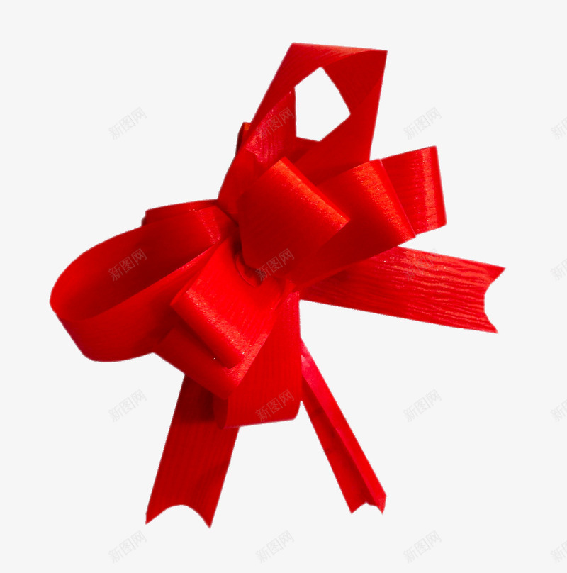 红色的彩带花png免抠素材_88icon https://88icon.com png图片素材 产品实物 免费png元素 免费png素材 创意 礼物包装 精致 高清