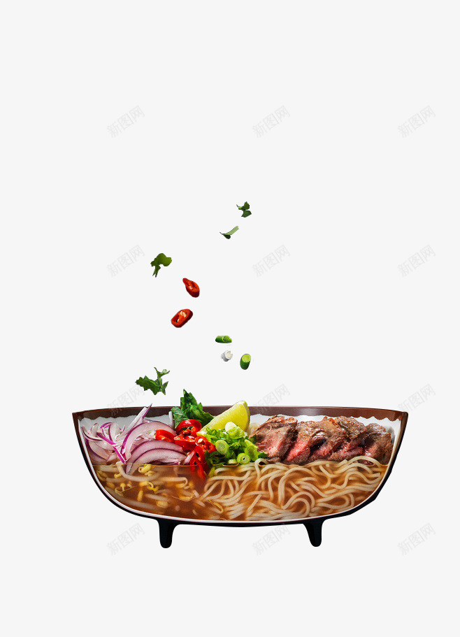 火锅横切面png免抠素材_88icon https://88icon.com 产品实物 剖开 横截面 火锅 蔬菜 食物