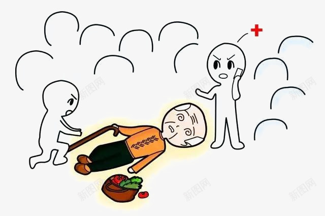 卡通围观晕倒的老人png免抠素材_88icon https://88icon.com 卡通 卡通人物 卡通老人 围观 昏倒 晕倒 晕倒的老人 晕倒的花妈