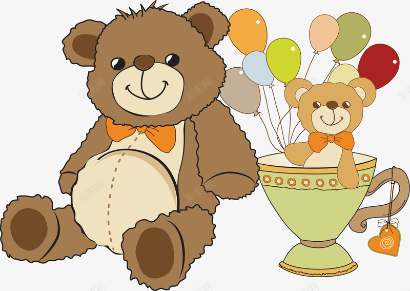 小熊玩具卡通海报促销png设计背景_88icon https://88icon.com 卡通玩具 玩具卡通 玩具海报